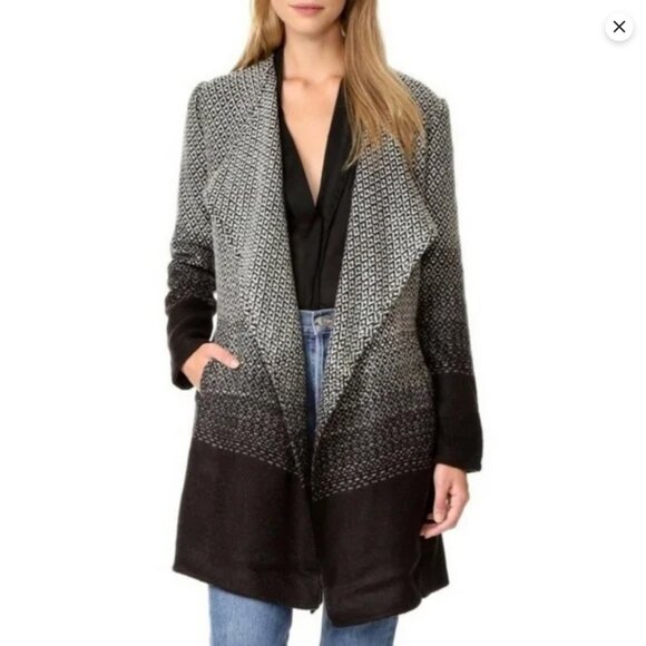 BB Dakota Myles Blanket Coat with Belt, Ombre, Size S - Picture 3 of 11